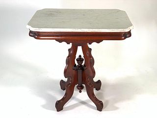 Victorian Marble Top Side Table