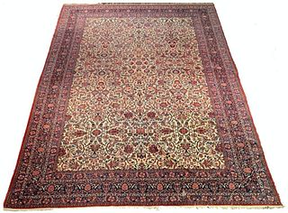 White Tabriz Carpet