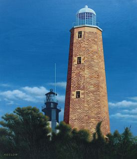 Howard Koslow (1924 - 2016) Cape Henry Lighthouse