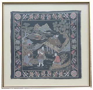 Chinese Republic Period Framed Embroidery