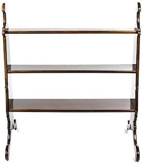 A Regency Style Mahogany Etagere Height 40 x width 35 1/4 x depth 21 1/4 inches.
