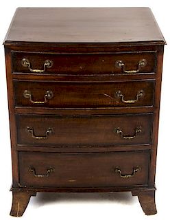 A George III Style Mahogany Bachelor's Chest Height 29 x width 22 3/8 x depth 17 1/2 inches.