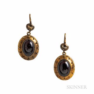 Victorian Gold and Garnet Earrings