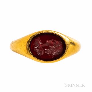 Antique 18kt Gold and Intaglio Ring
