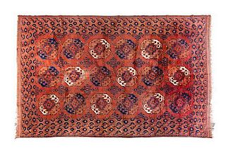 A Bokhara Wool Rug 9 feet 10 inches x 6 feet 8 inches.