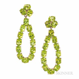 18kt Gold and Peridot Earrings