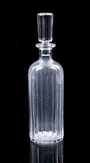 A Baccarat Glass Decanter Height 12 3/4 inches.