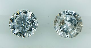 Trendy Pair of "Salt & Pepper" Diamonds, 1.48 carat tw