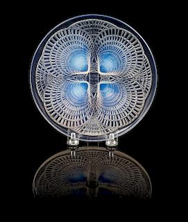 A Rene Lalique Molded Glass Plate Diameter 6 1/2 inches.