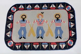 Claire Murray Nautical Whirligigs Hooked Rug