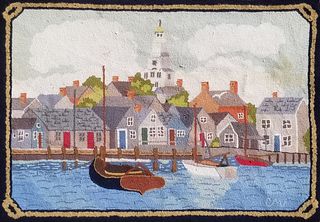 Claire Murray Nantucket Harbor Hooked Rug