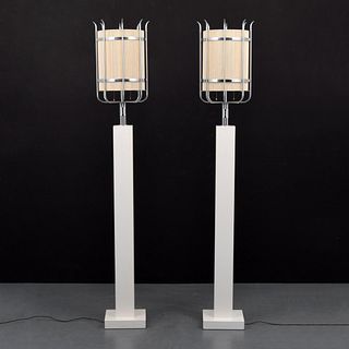 Pair of Custom Tommi Parzinger Floor Lamps