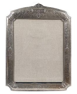 An English Silver-plate Frame Height 18 1/4 inches