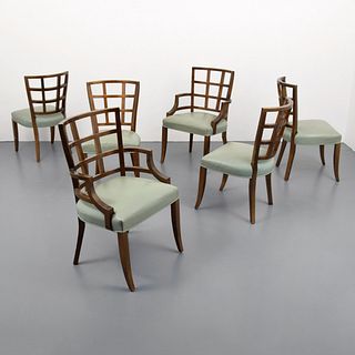 Custom Jay Spectre Lattice Back Chairs, Set of 6
