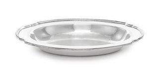 A Silver-plate Serving Dish Length 11 1/2 inches