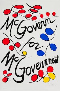 * Alexander Calder, (American, 1989-1976), McGovern for McGovernment, 1973