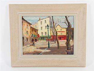 Raphael Picert, (French, 20th century), Scene of Montmartre