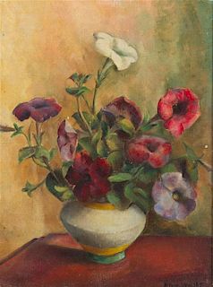 * Elva Wright, (American, b. 1886), Still Life of Vase with Flowers
