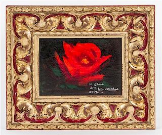 Peter Ellenshaw, (American, 1913-2007), Red Rose, 2003