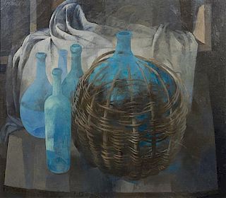 Stanley Mitruk, (American, 20th century), Fiasco- Bottles, 1957