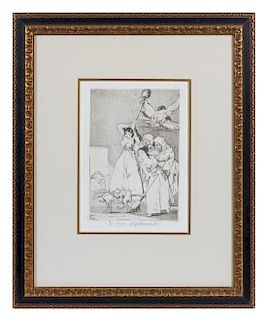 * Francisco de Goya, (Spanish, 1746-1828), Ya Van Desplumados, plate 20 of Los Caprichos, 1868