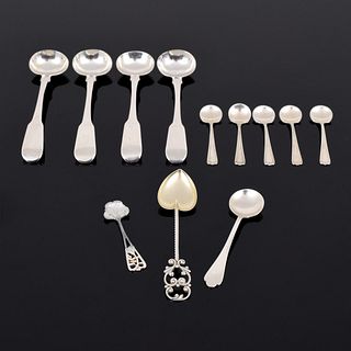 12 Sterling Silver Salt Spoons