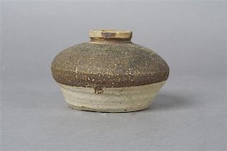 A Sung Style Stoneware Vessel Diameter 4 1/4 inches.