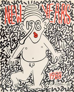 Keith Haring, LAII (Angel Ortiz) Embellished Screenprint
