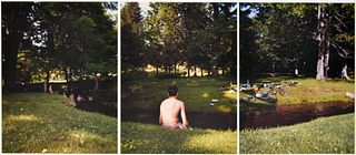 David Hilliard C-Print "Swimmers" Triptych, Signed Edition