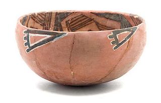 * A Pre-Columbian Pottery Bowl Diameter 7 1/4 inches.
