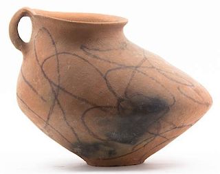 * A Ceramic Handled Vessel Width 15 1/2 inches.