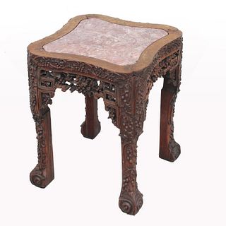 Qing Dynasty, Highly Carved Chinese Table