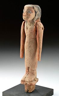 Egyptian Painted Wood Articulated Figure