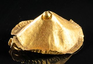 Greek Gold Brooch of Mastoid Form, ex-Bonhams