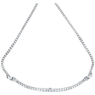 Oscar Heyman Art Deco Platinum Diamond Necklace