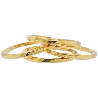 Tiffany & Co. Twisted Bangle Gold Bracelet Set of 4