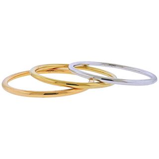 Tiffany & Co. Tri Color Gold Bangle Bracelet Set of 3