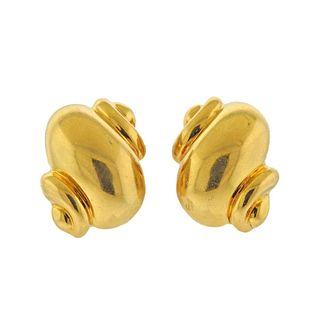 Rene Boivin France Gold Earrings