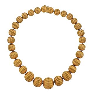 Mario Buccellati Gold Bead Necklace