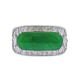 Jade Gold Diamond Ring
