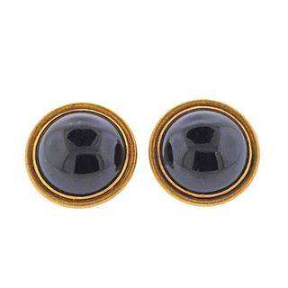 Buccellati Gold and Black Onyx Earrings
