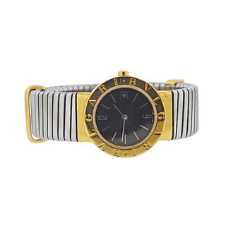 Bulgari Tubogas Gold Steel Watch Bracelet BB 26 GSCD