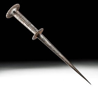 17th C. Italian Steel Stiletto Dagger