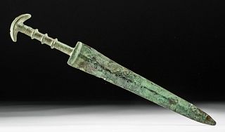 Luristan Bronze Short Sword w/ Lunate Pommel