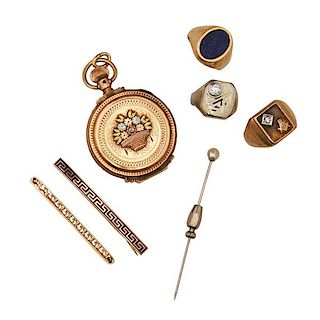 COLLECTION OF GENT'S GOLD JEWELRY OR ACCESSORIES