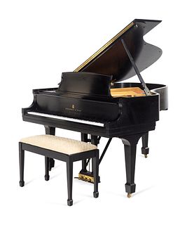 A Steinway & Sons Black Lacquered Model L Piano