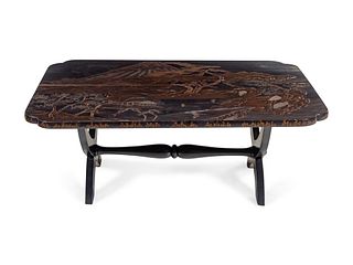 A Japanese Export Lacquered Wood Low Table