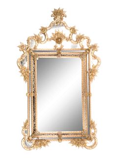 A Venetian Molded Glass Mirror