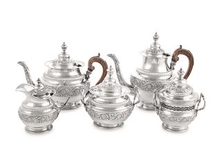 A Tiffany & Co. Silver Five-Piece Tea and Coffee Service