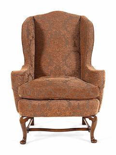 A Queen Anne Walnut Wing Chair